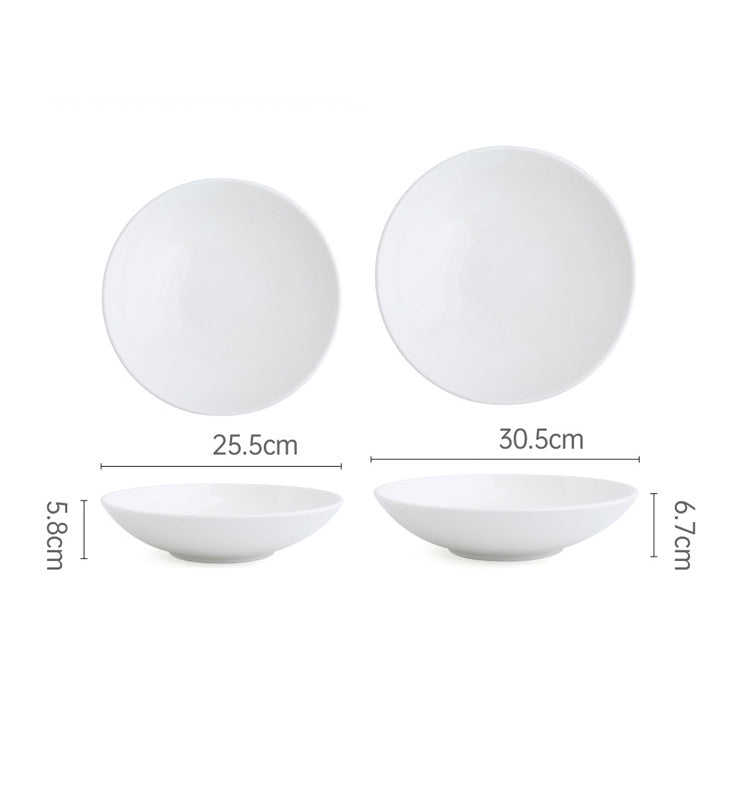 White Ceramic Main Course Plate