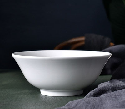 White Ceramic Wavy Bowls