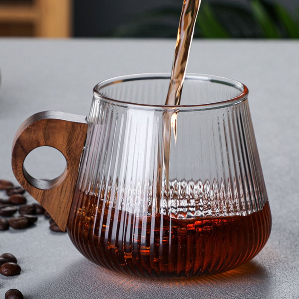 Ripple Glasses with Wooden Handles