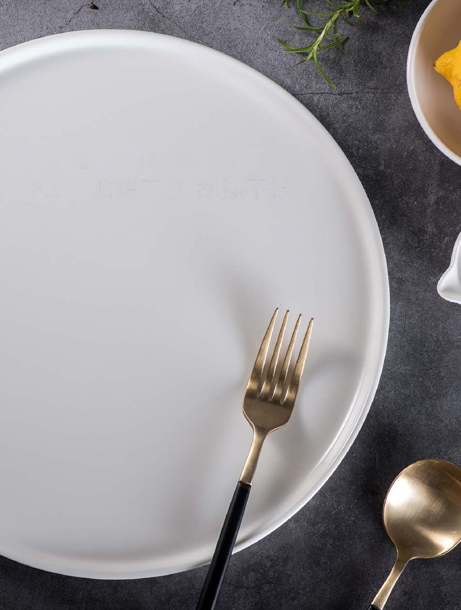 White Ceramic Flat Plates