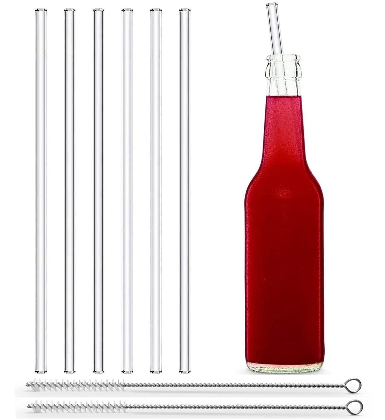 25cm Glass Straws