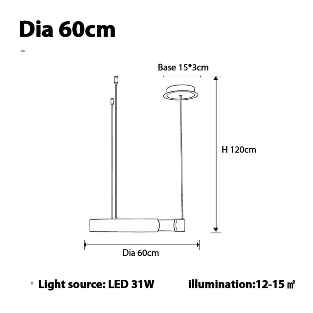 Round Ring Chandelier Light Fixture