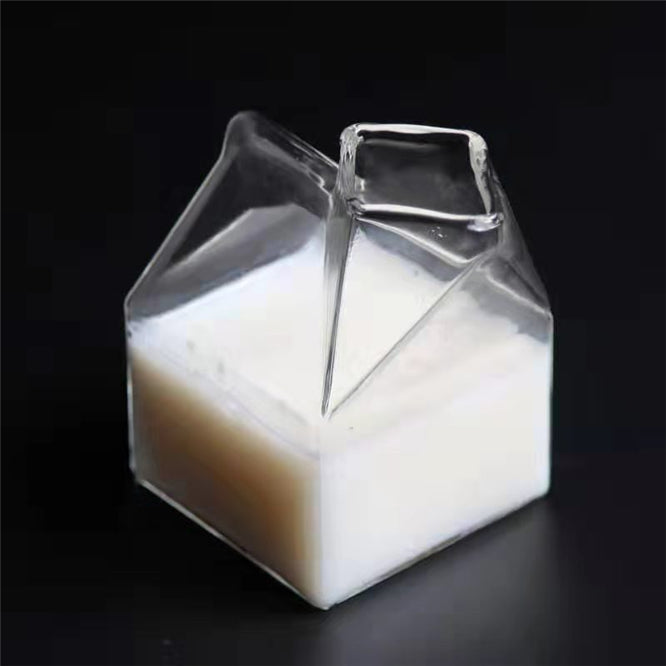 Square Glass Milk Box
