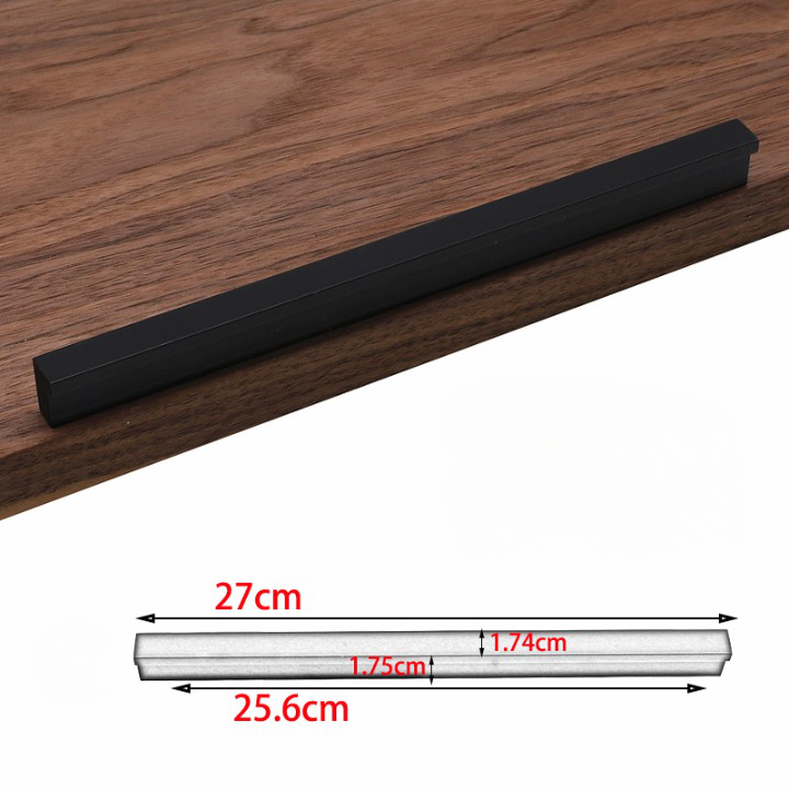Thin Black Metal Furniture Cabinet Handles