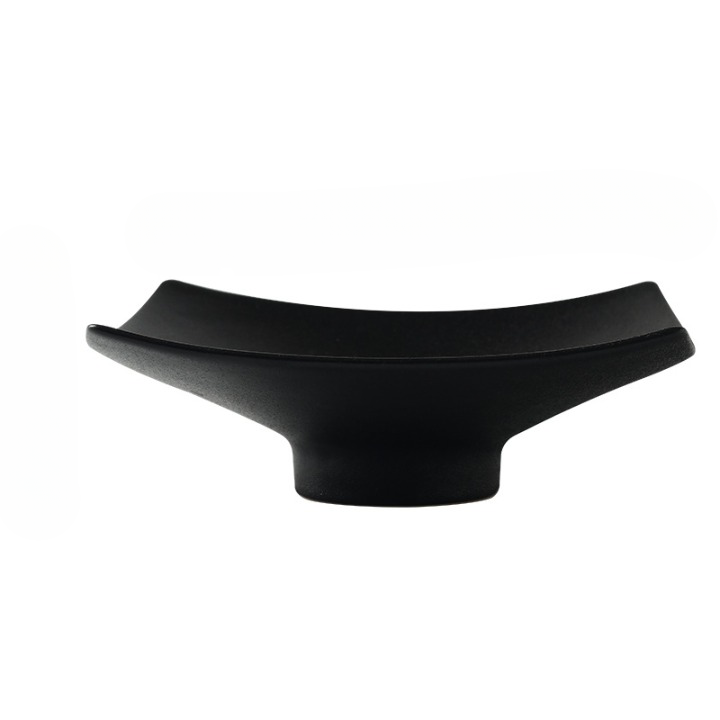 Matt Black Ceramic Square Dinner Plates