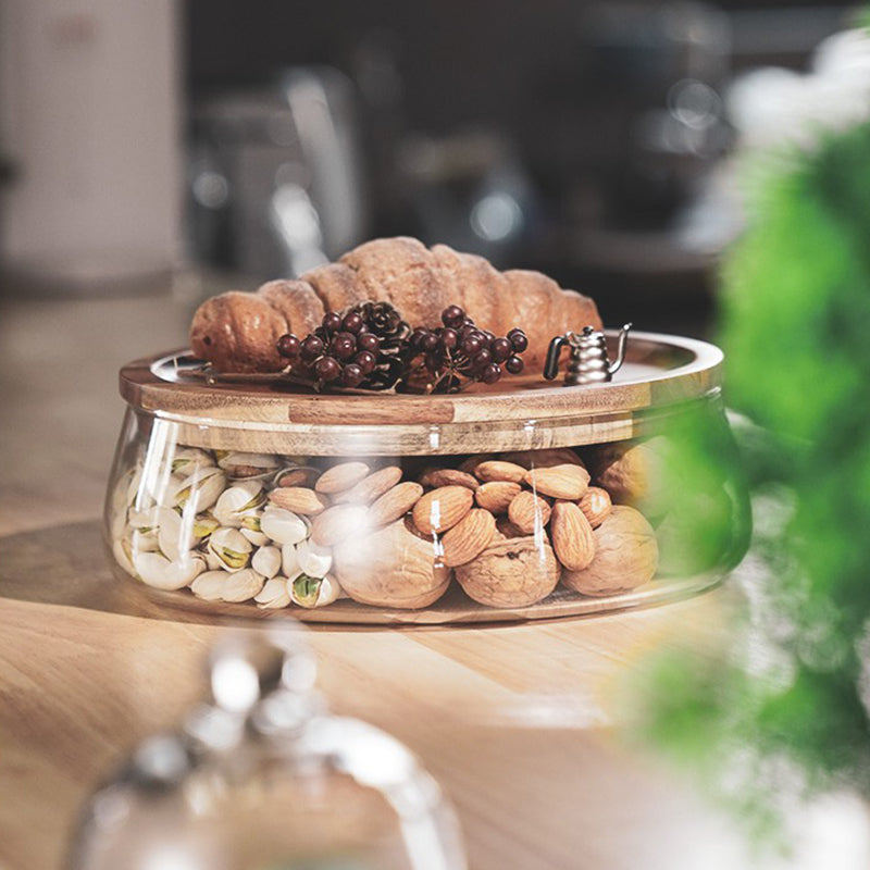 Wood & Glass Food Storage Containers