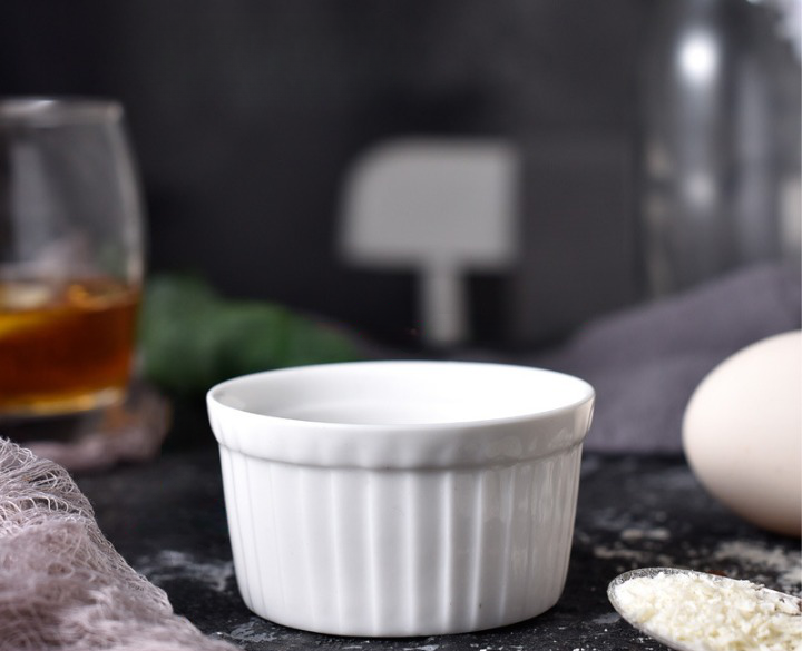 White Ceramic Baking Bowls (Set of 4)