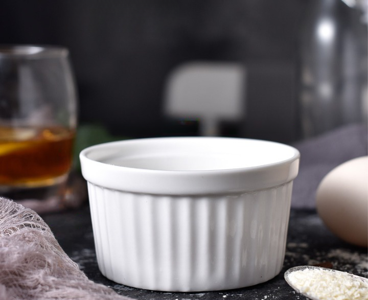 White Ceramic Baking Bowls (Set of 4)