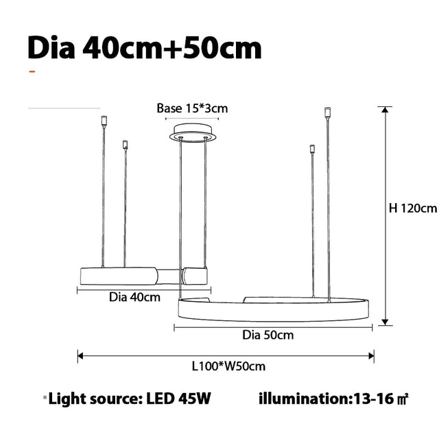 Round Ring Chandelier Light Fixture