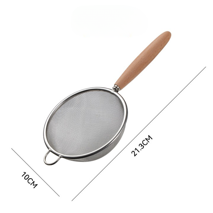 Wooden Handle Fine Mesh Strainer