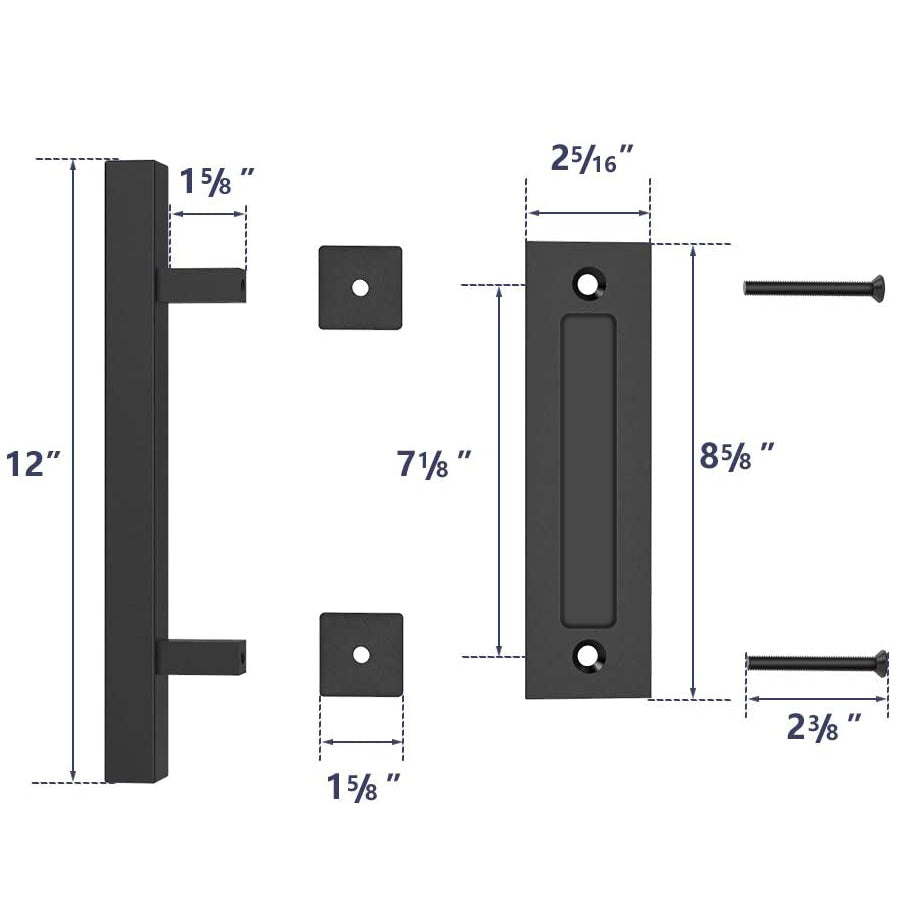 Square & Round Sliding Door Handle
