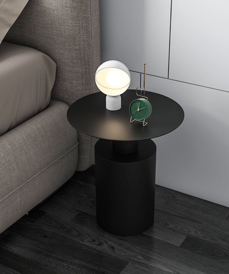 Round Metal Bedside Table