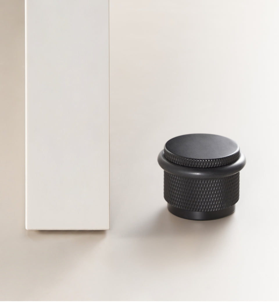 Light Lux Thick Knurled Brass Door Stop Bumpers