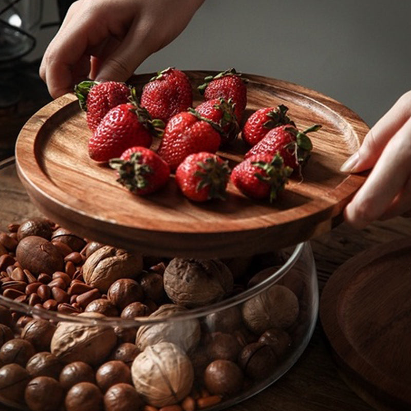 Wood & Glass Food Storage Containers