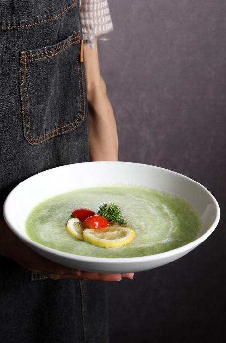 White Ceramic Main Course Plate