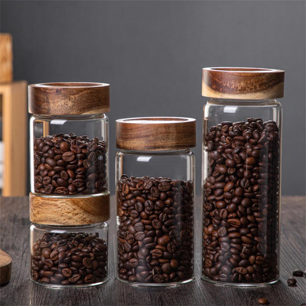 Glass Jars with Wooden Screw Lids