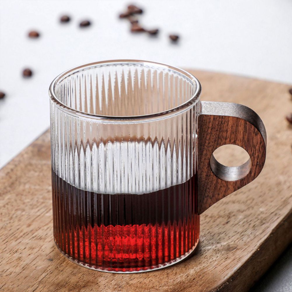 Ripple Glasses with Wooden Handles