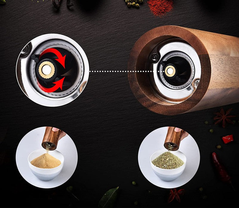 Light Lux Wooden Spice Mill Set