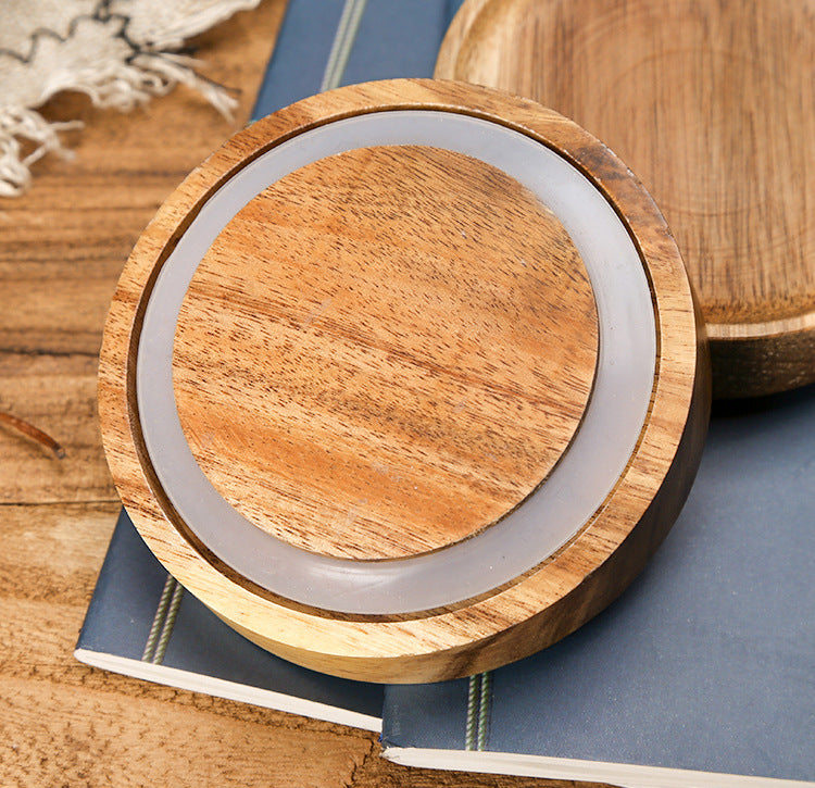 Glass Jars with Wooden Bumper Lids