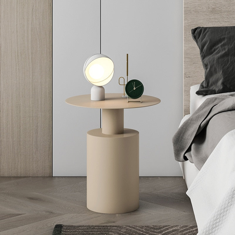 Round Metal Bedside Table