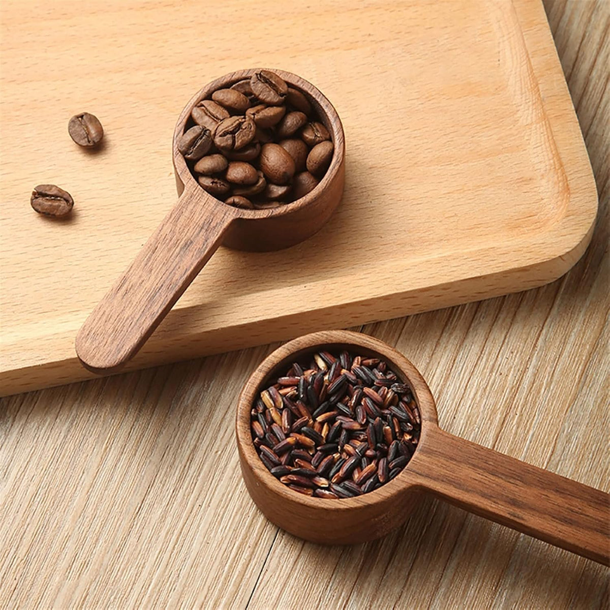 Wooden Measuring Coffee Bean Scoop
