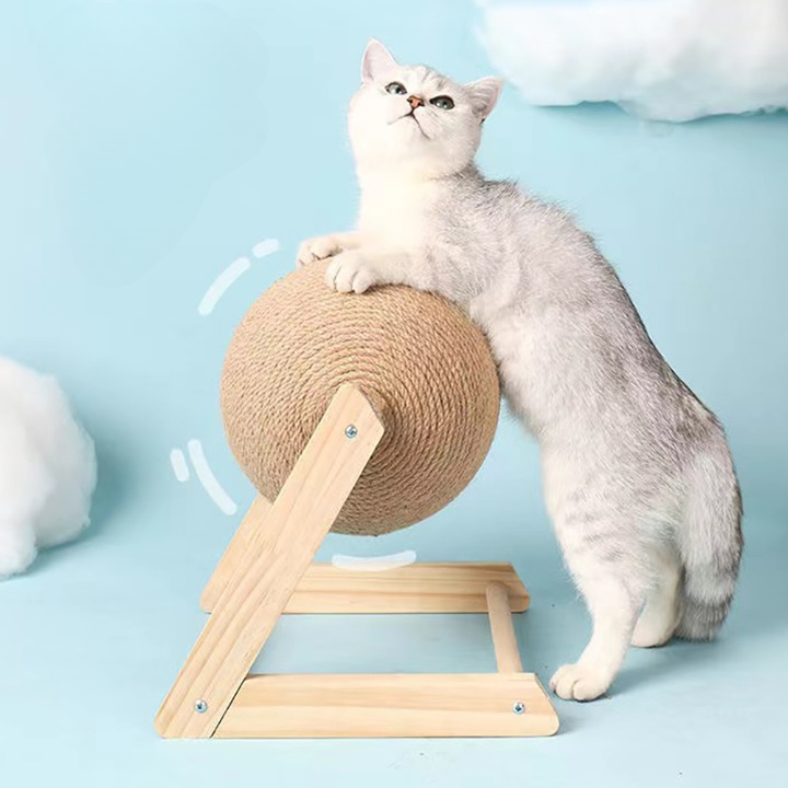 Cat Scratching Rotating Ball Toy