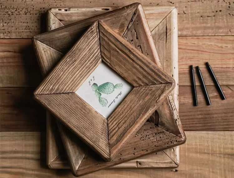 Rustic Style Wooden Photo Frames