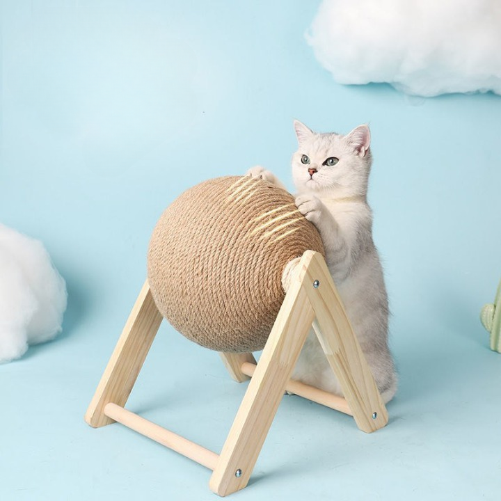 Cat Scratching Rotating Ball Toy