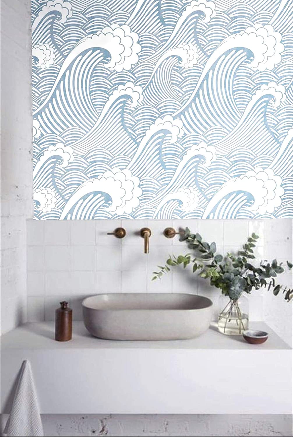 Blue Waves Peel And Stick Wallpaper