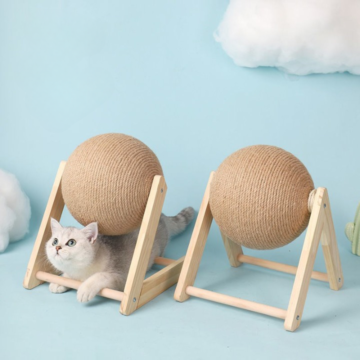 Cat Scratching Rotating Ball Toy