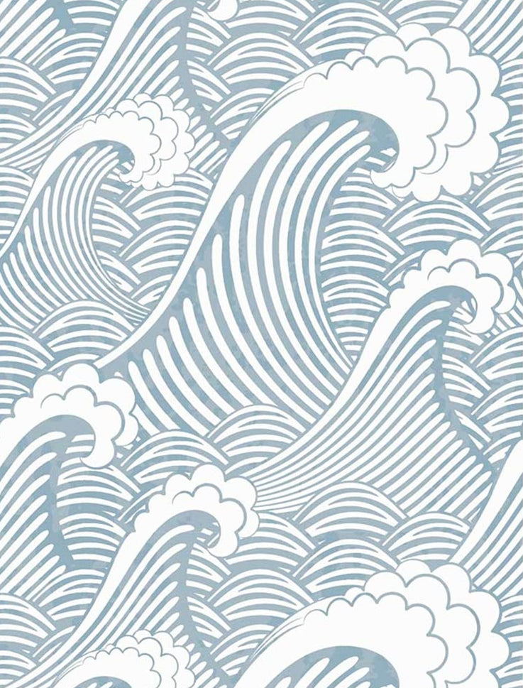 Blue Waves Peel And Stick Wallpaper