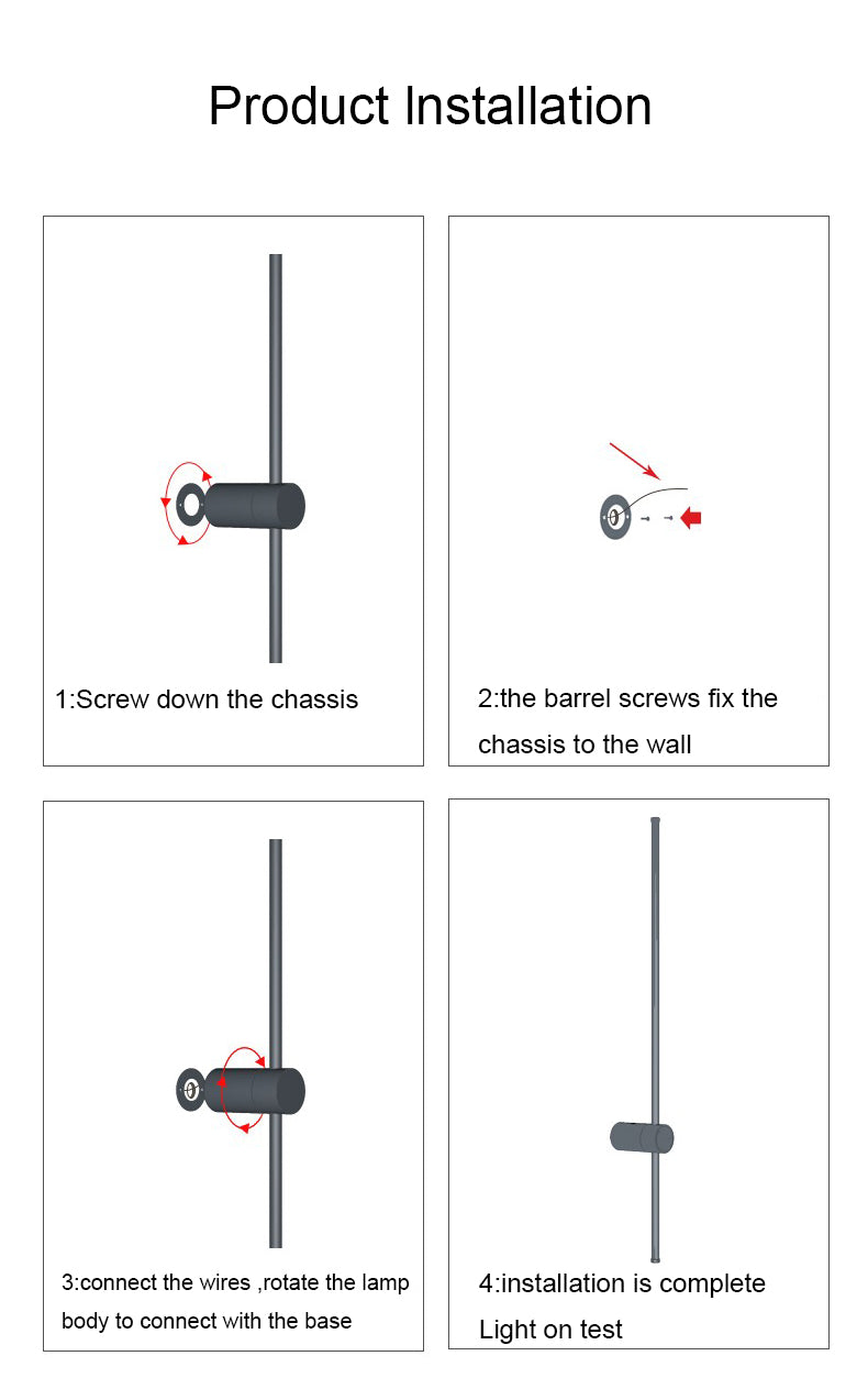 Stripe Line Wall Lamp (350° Rotation)