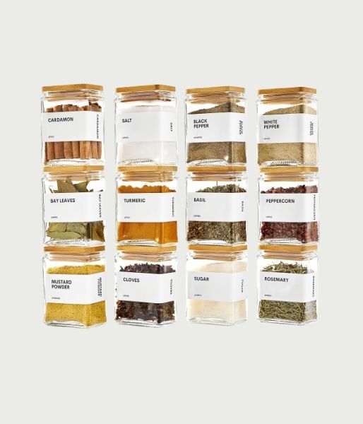 Glass Canisters with Wooden Airtight Lids