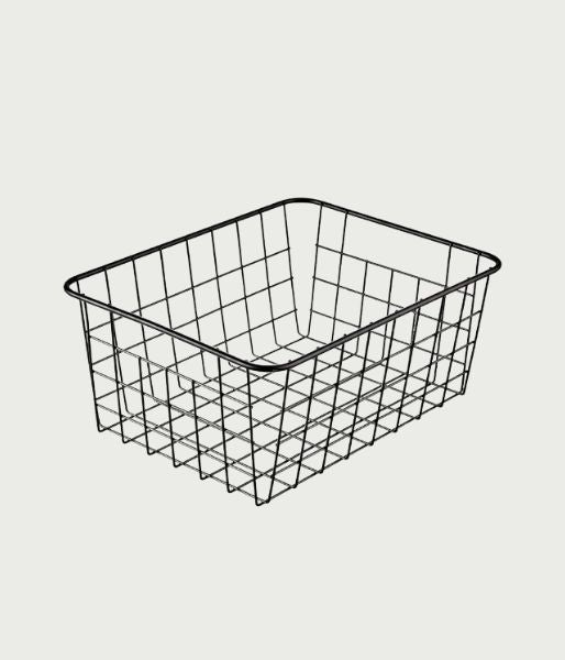 Metal Storage Baskets with Built-In Handles