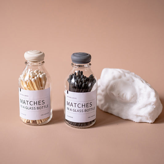 Light Lux Matches In a Glass Bottle