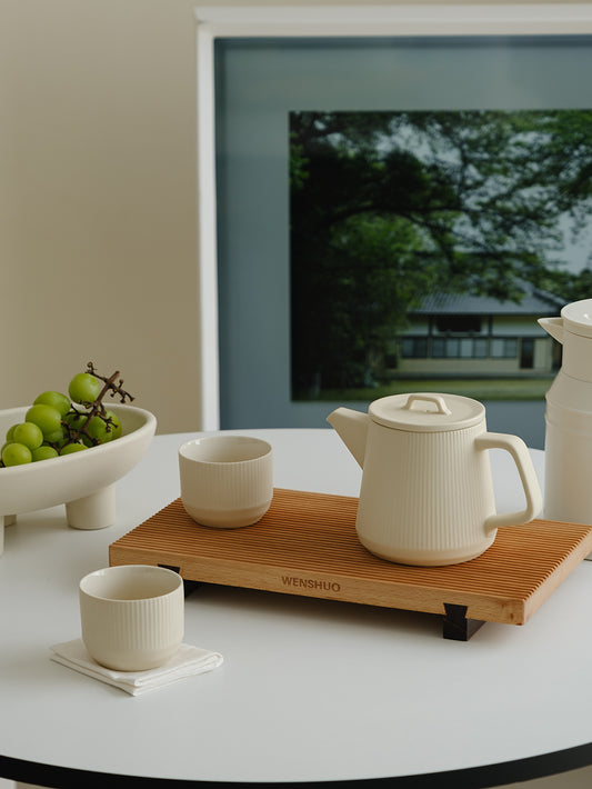 Teapot with Filter Infuser + Cups