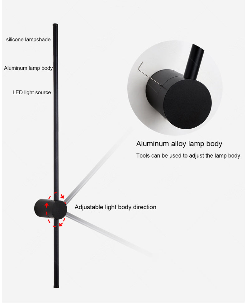 Stripe Line Wall Lamp (350° Rotation)