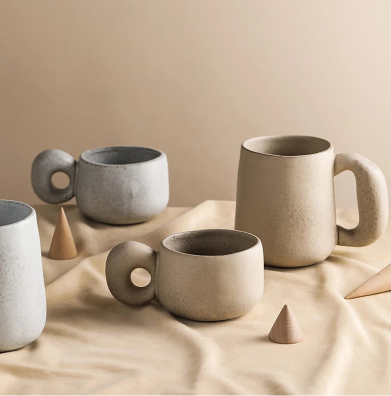 Artistic Stoneware Style Mugs