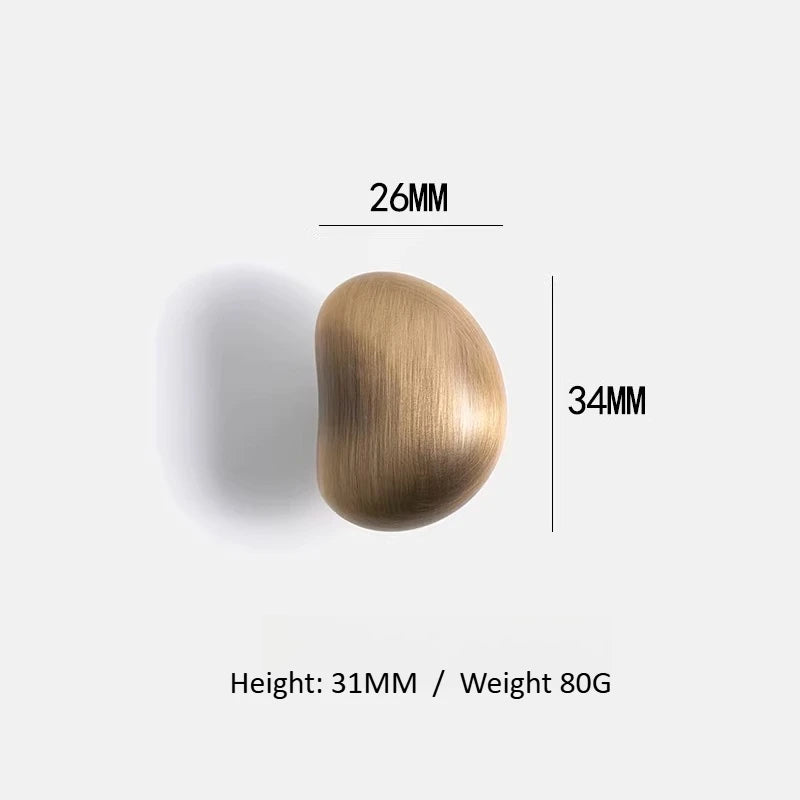 Irregular Retro Solid Brass Cabinet Knobs