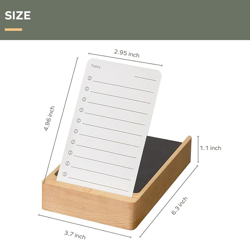 Daily To-Do List Planner with Wooden Stand