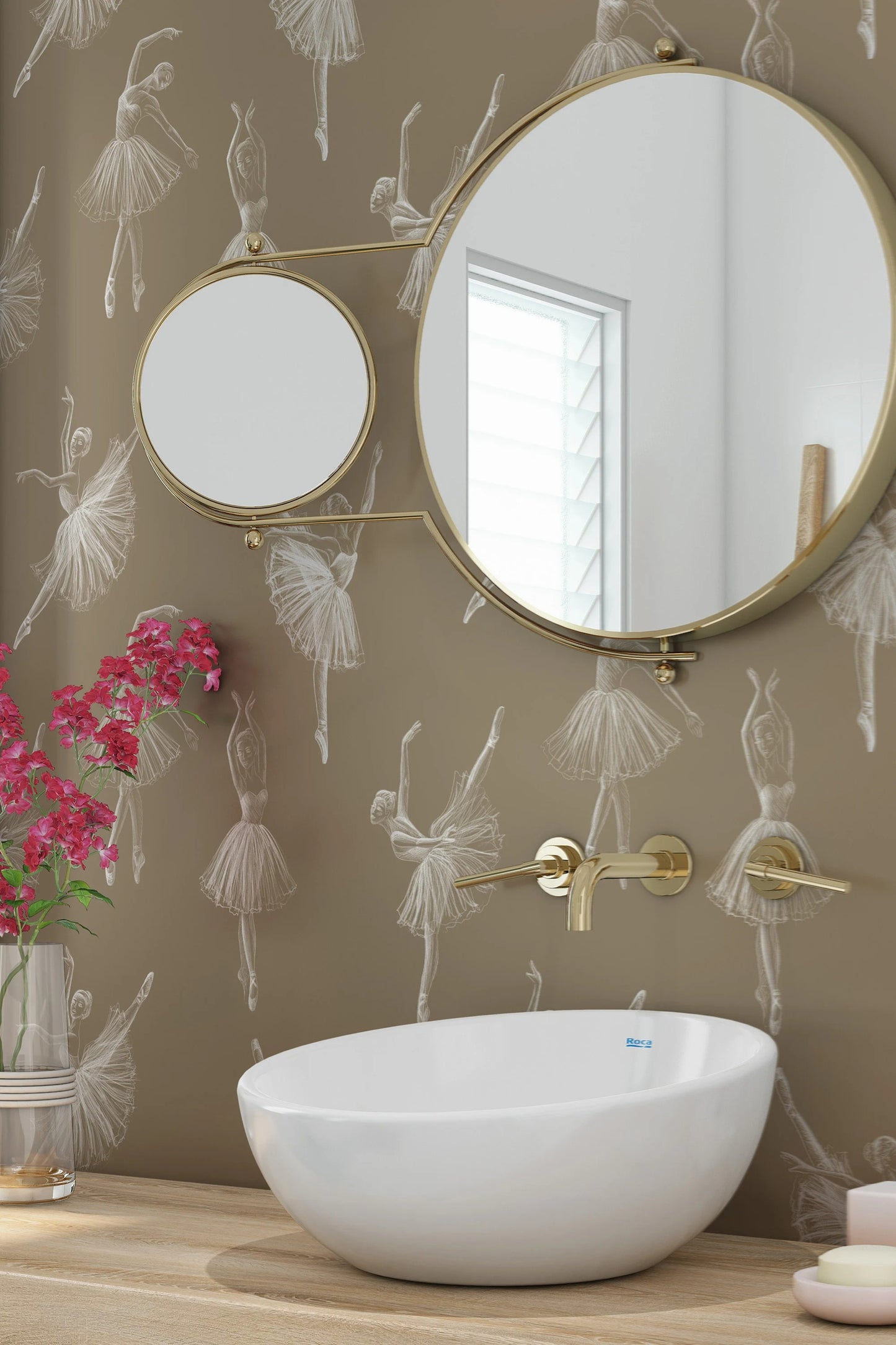 Vintage Ballerinas Peel & Stick Wallpaper