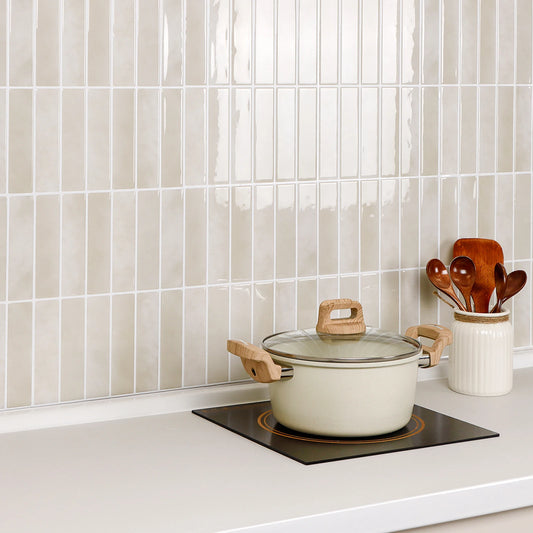 Beige Thick Rectangular Peel and Stick Tiles