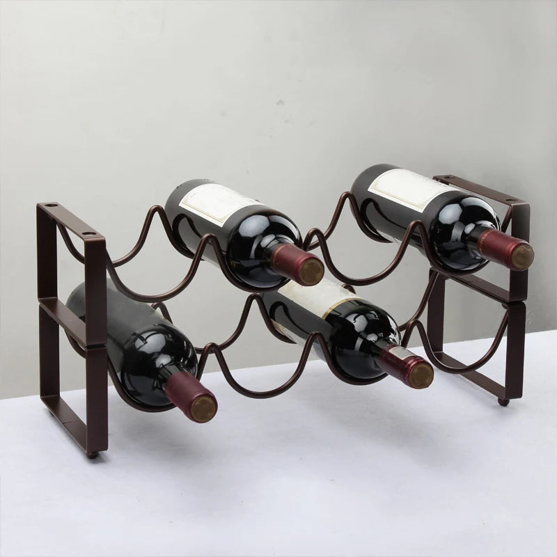 Stackable Metal Wine Bottle Rack