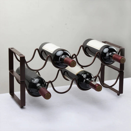 Stackable Metal Wine Bottle Rack