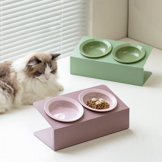 Ceramic Bowls with Metal Stand