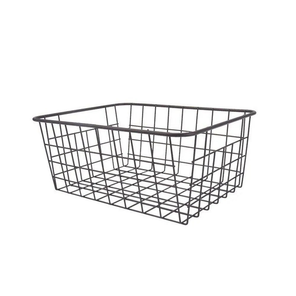 Metal Storage Baskets with Built-In Handles