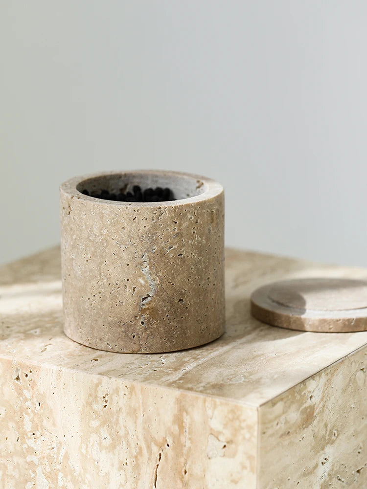 Light Lux Travertine Style Box Container