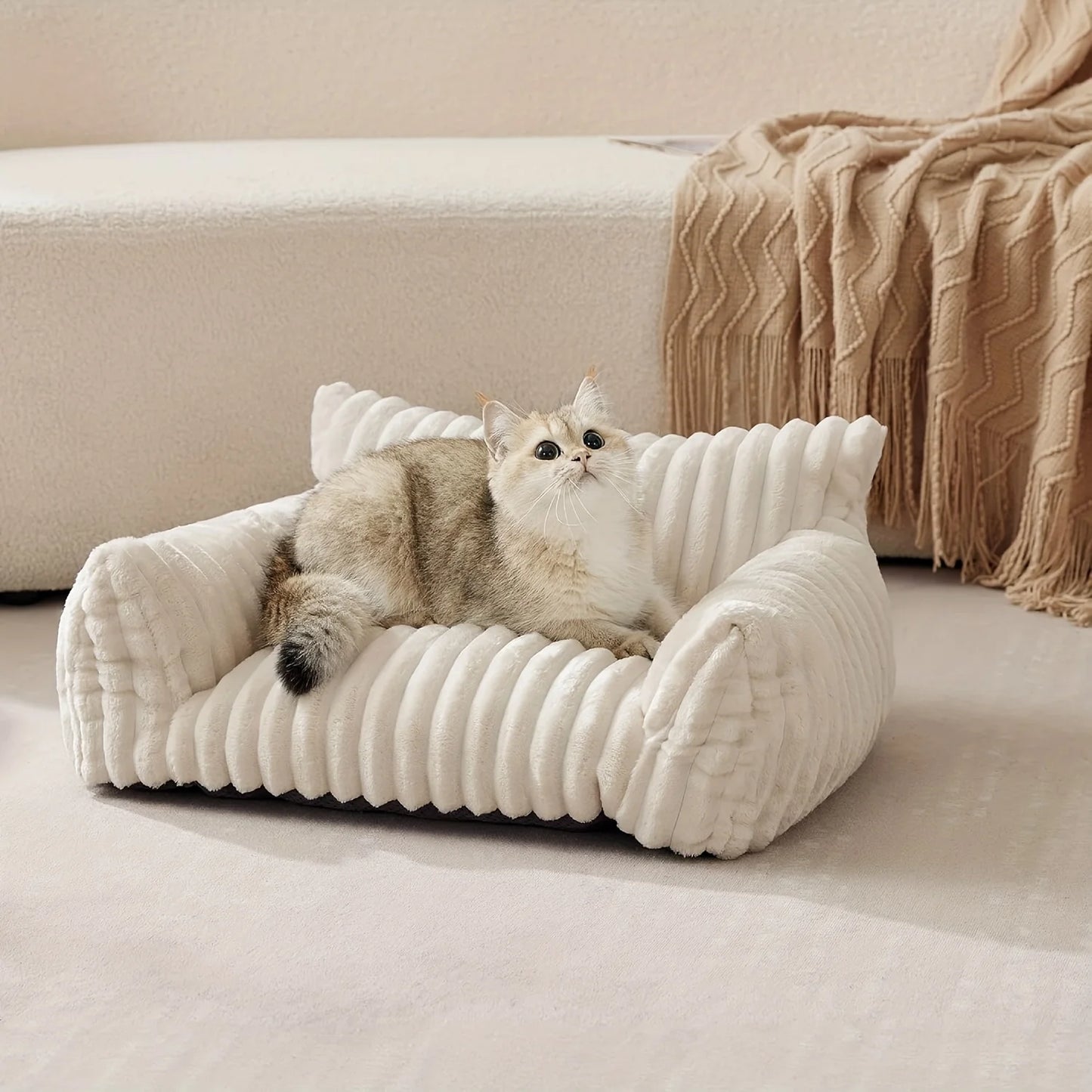 Classic Rectangular Cats & Dogs Bed