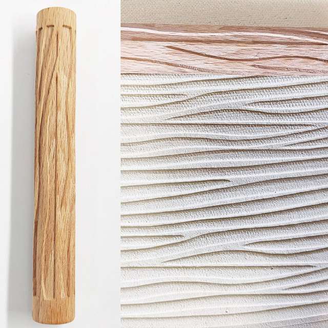 Mini Wooden Embossing Rolling Pins for Creative Baking