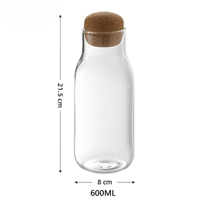 Glass Storage Jar with Cork Lid